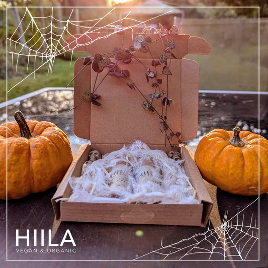 Halloween gift box duo, Organic, Vegan, Natural Lip Balm - Cedarwood & Peppermint, Unscented