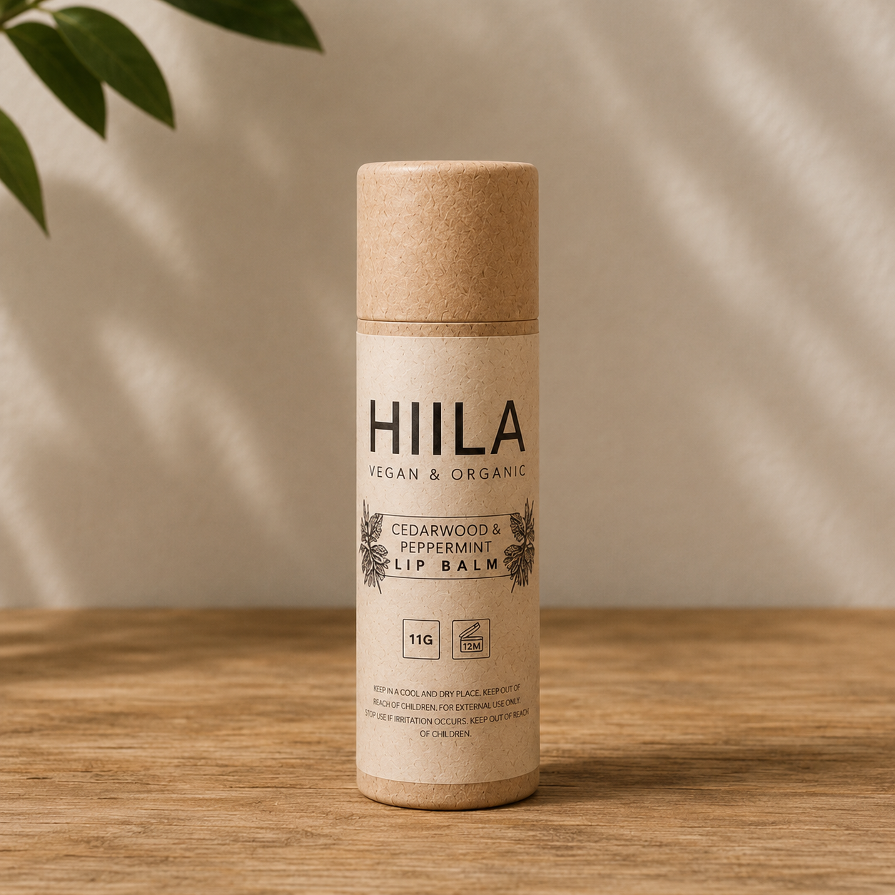 Organic Vegan Natural Lip Balm - Cedarwood & Peppermint