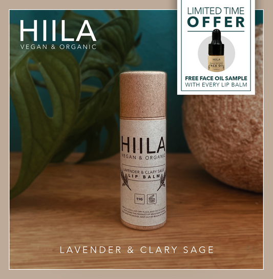 Organic Vegan Natural Lip Balm - Lavender & Clary Sage
