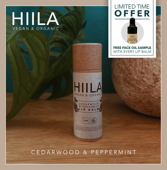Organic Vegan Natural Lip Balm - Cedarwood & Peppermint