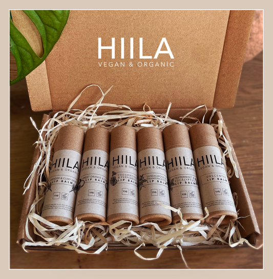 Organic, Vegan, Natural Lip Balm gift box of 6
