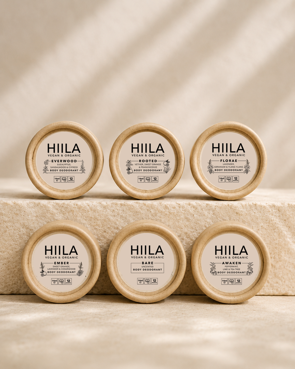The HIILA Deodorant Collection
